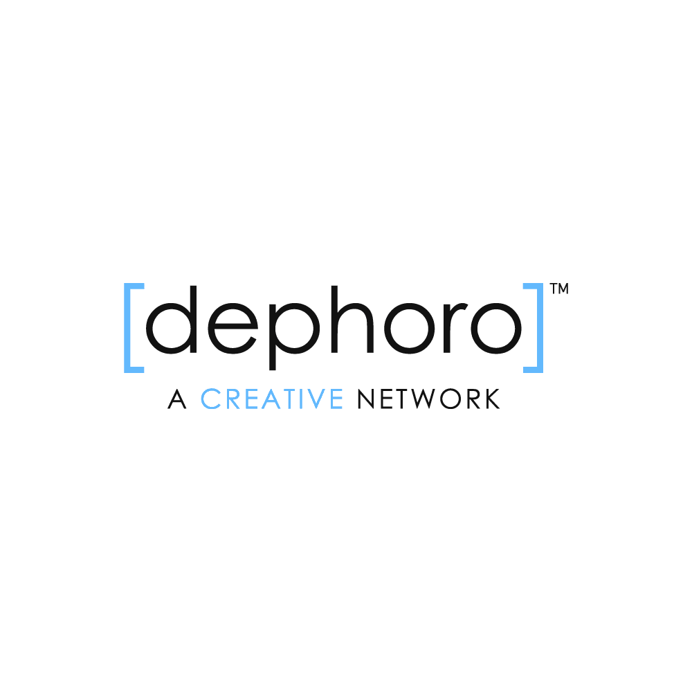 [dephoro] Logo – Square – Text – Blue – Light_@1000px